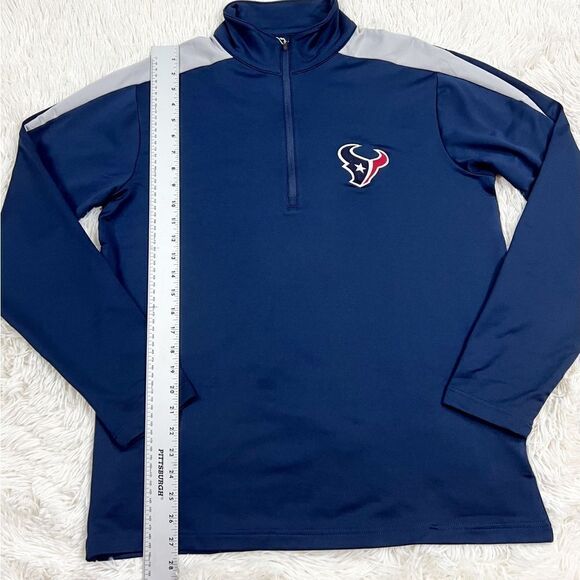 Antigua Men’s NFL Houston Texans Blue Succeed Pullover Jacket Medium - Picture 3 of 6